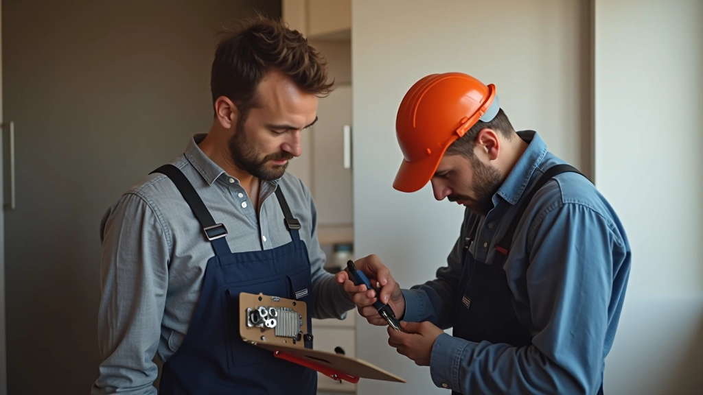 Artisans professionnels travaillant sur des réparations résidentielles