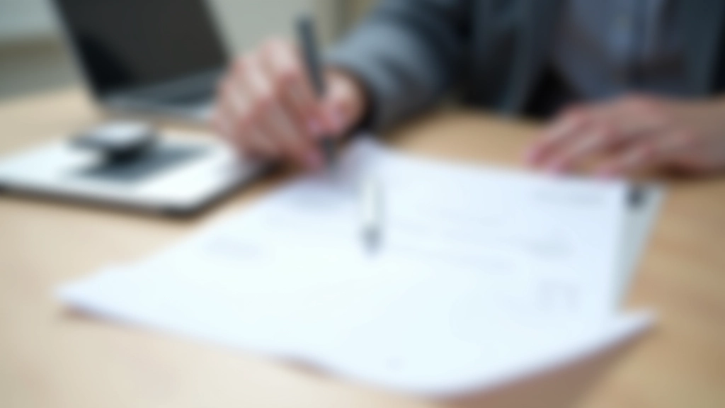 Gros plan sur un devis manuscrit signé avec stylo et bloc-notes