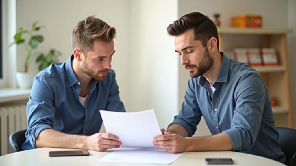Deux personnes examinant ensemble un devis d'artisan sur une table